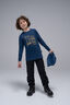 Macpac Kids&rsquo; Aspiring Pack Long-Sleeve T-Shirt, Insignia Blue, hi-res
