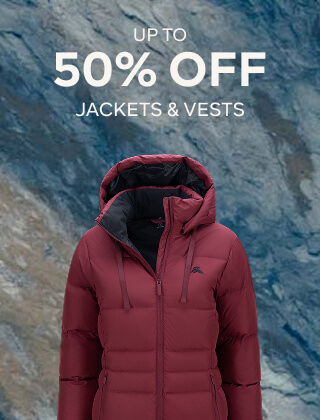 UP TO 50% OFF JACKETS & VESTS