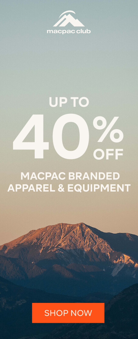 MACPAC CLUB UP TO 40% OFF MACPAC BRANDED APPAREL & EQUIPMENT