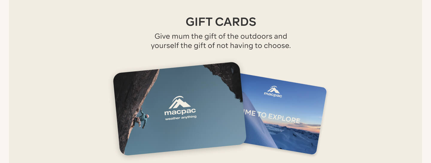 GIFT CARDS - Give mum the gift of the outdoors
