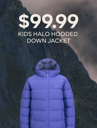 $99.99 KIDS HALO HOODED DOWN JACKET
