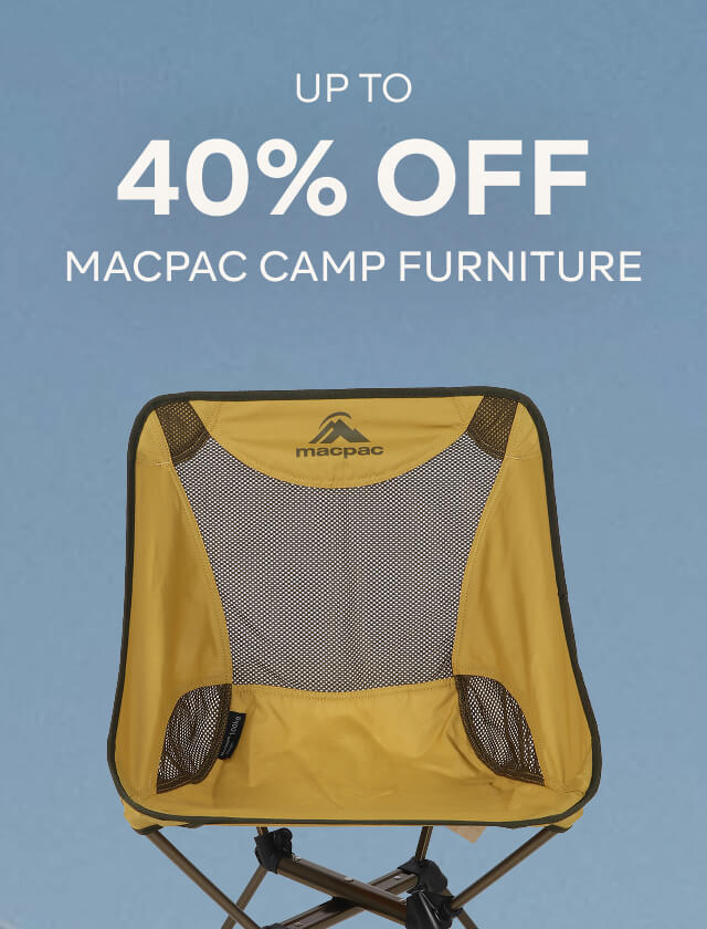 UP TO 40% OFF MACPAC CAMP FURNITURE