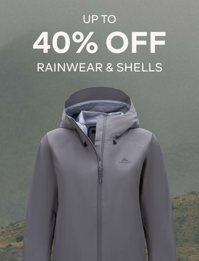 UP TO 40% OFF RAINWEAR & SHELLS