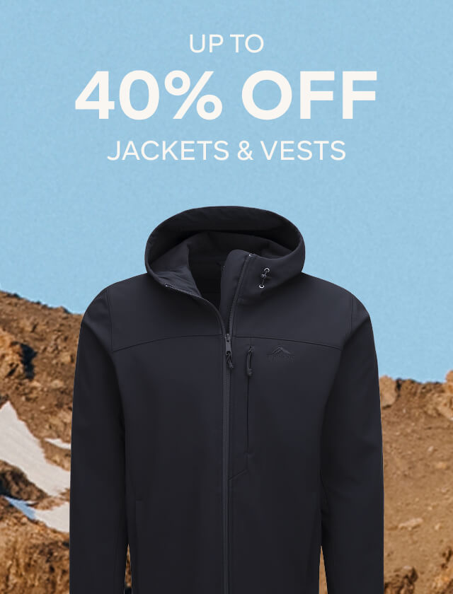 UP TO 40% OFF JACKETS & VESTS