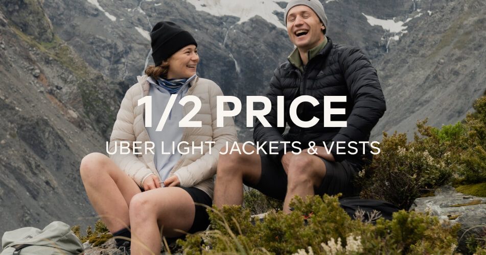 1/2 PRICE UBER LIGHT JACKETS AND VESTS