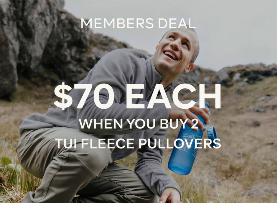 $70 EA WHEN YOU BUY 2 OR MORE TUI FLEECE PULLOVERS