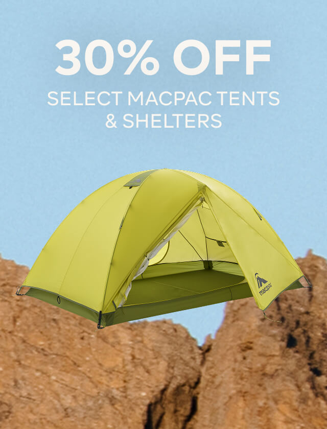 30% OFF SELECT MACPAC TENTS & SHELTERS