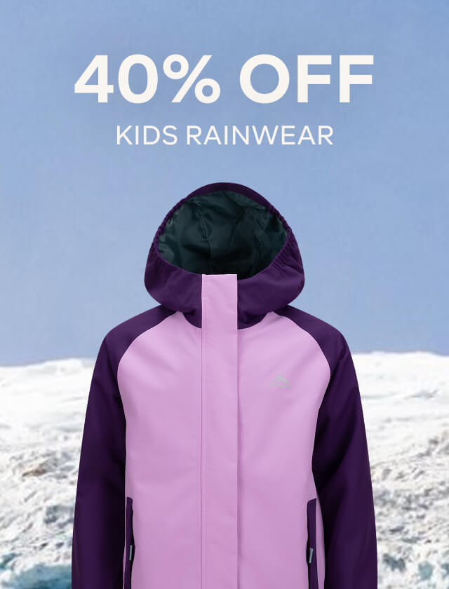 40% OFF KIDS RAINWEAR