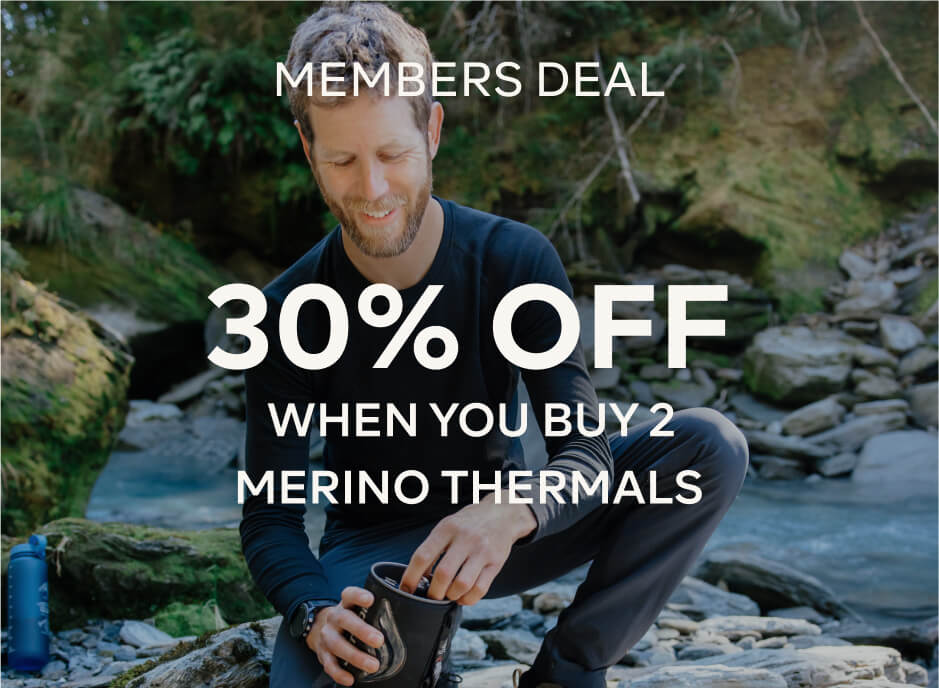 30% OFF WHEN YOU BUY 2 OR MORE MERINO THERMALS