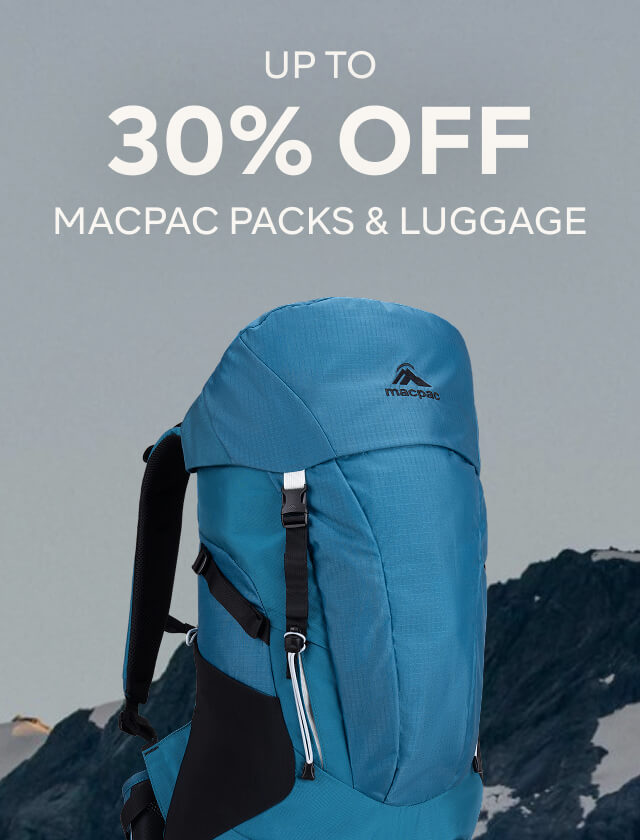 30% OFF MACPAC PACKS & LUGGAGE