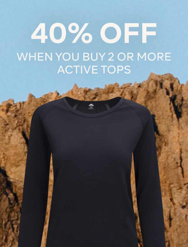 40% OFF WHEN YOU BUY 2 OR MORE ACTIVE TOPS
