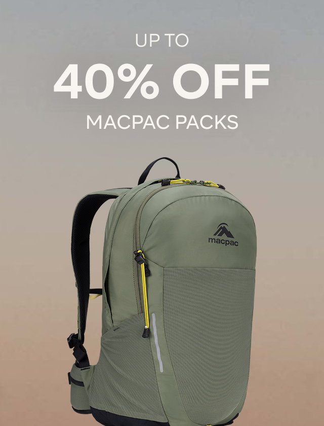 UP TO 40% OFF MACPAC PACKS