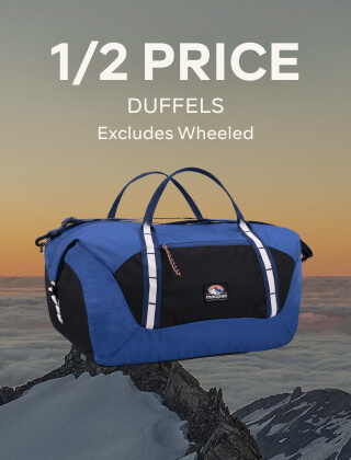 1/2 PRICE DUFFELS EXCLUDES WHEELED