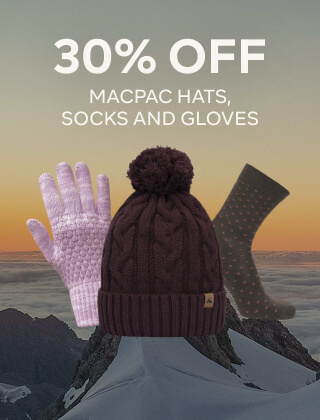 30% OFF MACPAC HATS, SOCKS AND GLOVES