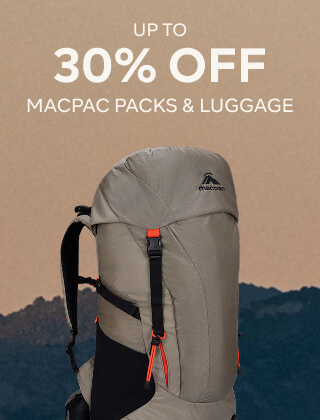 UP TO 30% OFF MACPAC PACKS & LUGGAGE