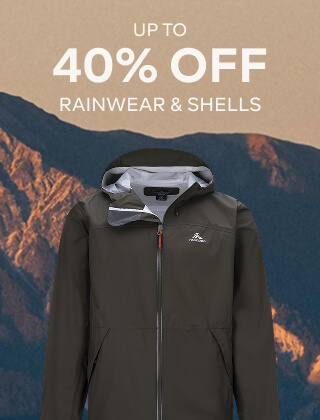 UP TO 40% OFF RAINWEAR AND SHELLS