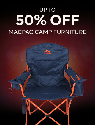 UP TO 50% OFF MACPAC CAMP FURNITURE