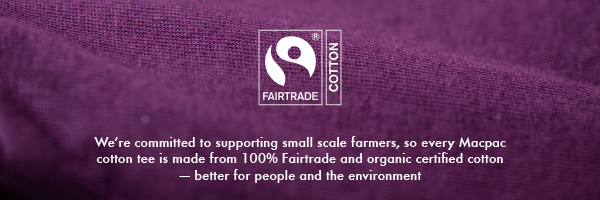 Organic Cotton, We're committed to supporting small scale farmers, so every Macpac cotton tee is made from 100% Fairtrade and organic certified cotton - better for people and the environment