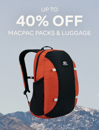 UP TO 40% OFF MACPAC PACKS AND LUGGAGE