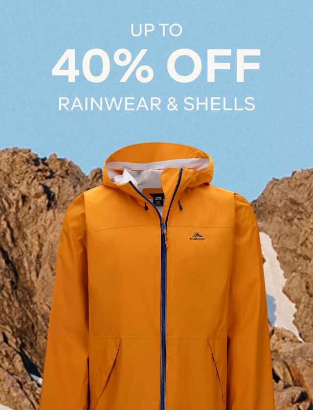 UP TO 40% OFF RAINWEAR & SHELLS