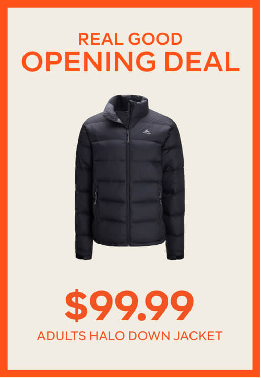 Opening Deals: $99.99 Adults Halo Down Jacket, 50% OFF GEOTHERMALS, 50% OFF INSULATED JACKETS & VESTS, $50 Adults TUI FLEECE PULLOVERS
