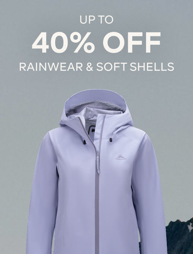 UP TO 40% OFF RAINWEAR & SOFT SHELLS