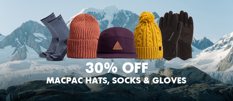 30% off Macpac Hats Socks and Gloves
