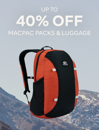 UP TO 40% OFF MACPAC PACKS AND LUGGAGE