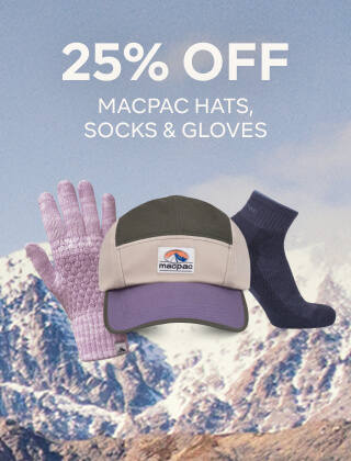 25% OFF MACPAC HATS, SOCKS & GLOVES