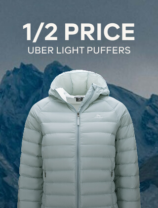1/2 PRICE UBER LIGHT PUFFERS