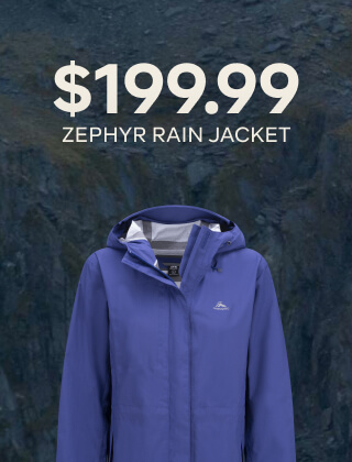 FROM $199.99 ZEPHYR RAIN JACKET
