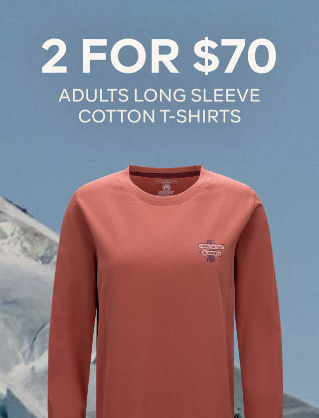 2 FOR $70 ADULT LS COTTON TEES