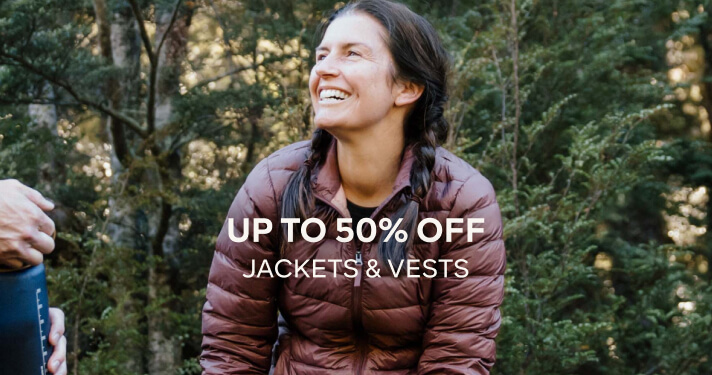 UP TO 50% OFF JACKETS & VESTS
