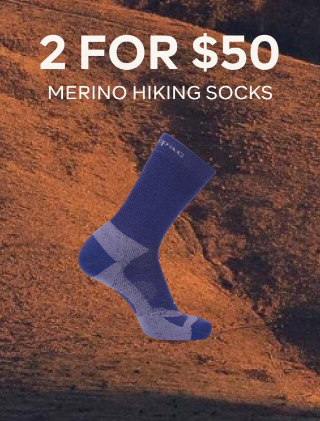 2 FOR $50 HIKING SOCKS