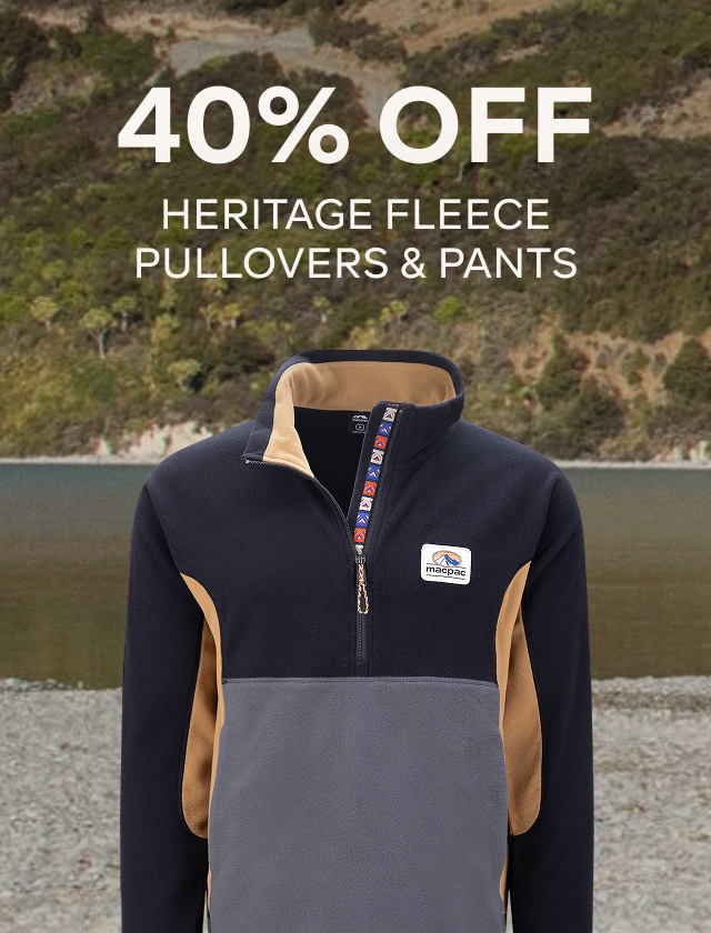 40% OFF HERITAGE FLEECE PULLOVERS & PANTS