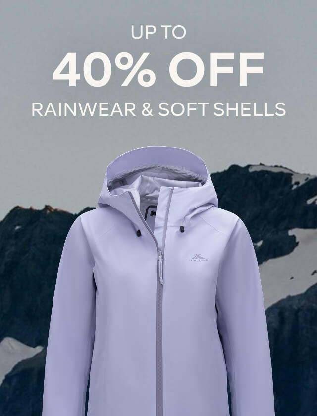 UP TO 40% OFF RAINWEAR & SOFTSHELLS