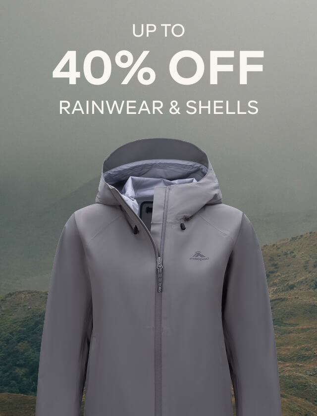 UP TO 40% OFF RAINWEAR & SHELLS