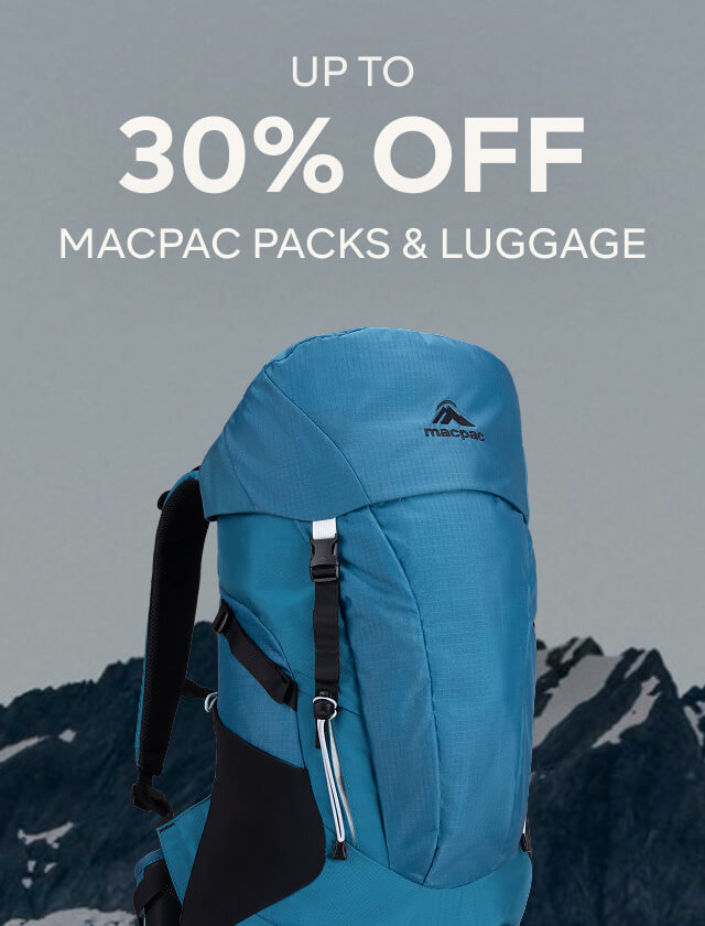 30% OFF MACPAC PACKS & LUGGAGE