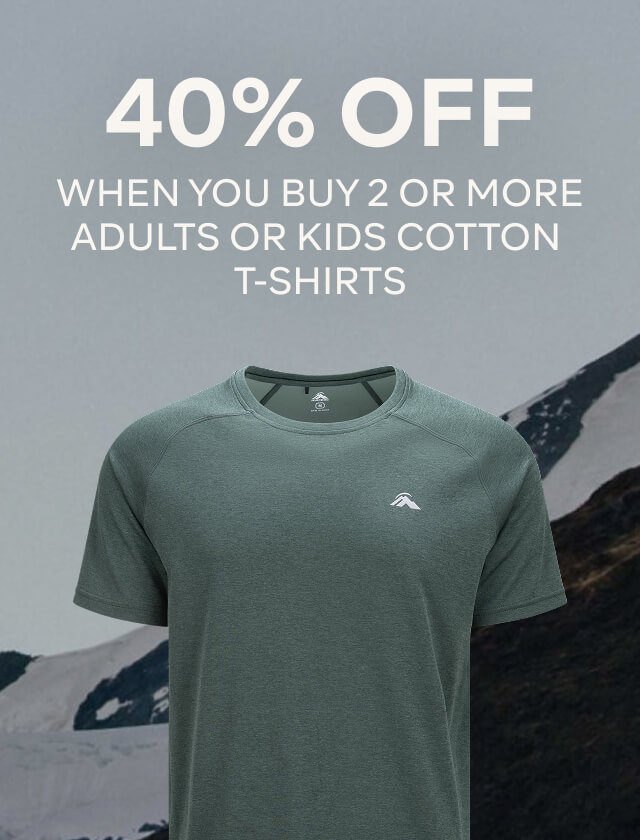 40% OFF WHEN YOU BUY 2 OR MORE COTTON T-SHIRTS