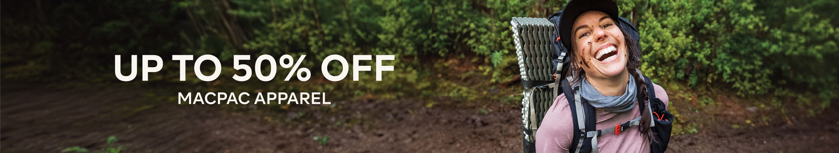 UP TO 50% OFF MACPAC APPAREL