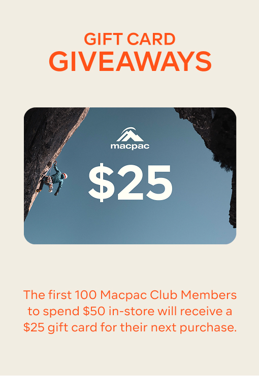 The first 50 people to spend $50 in-store will receive a $25 gift card for their next purchase.