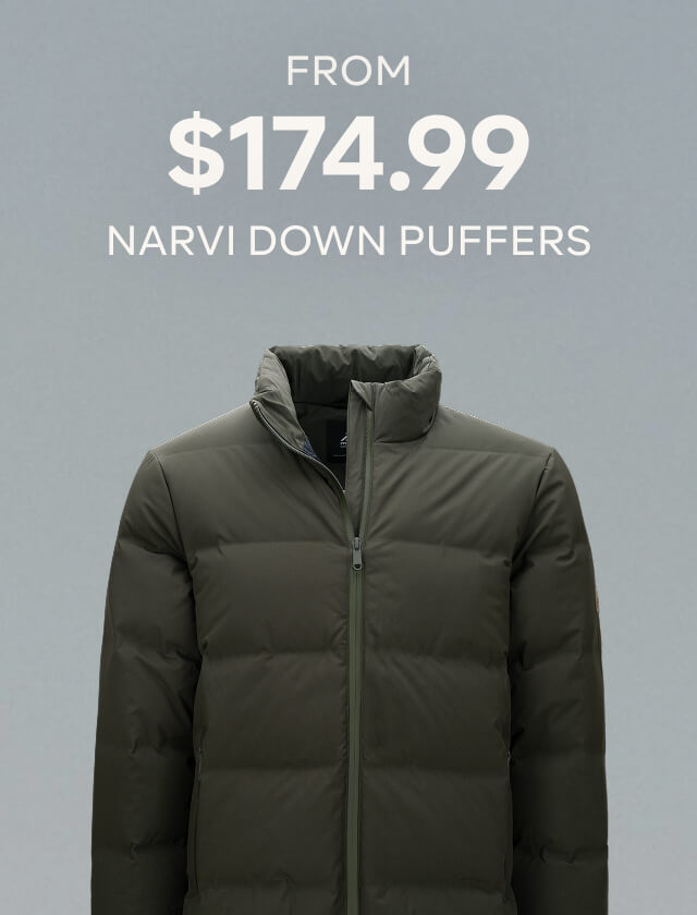 FROM $174.99 NARVI DOWN PUFFERS