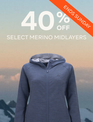 40% OFF SELECT MERINO MIDLAYERS  - ENDS SUNDAY