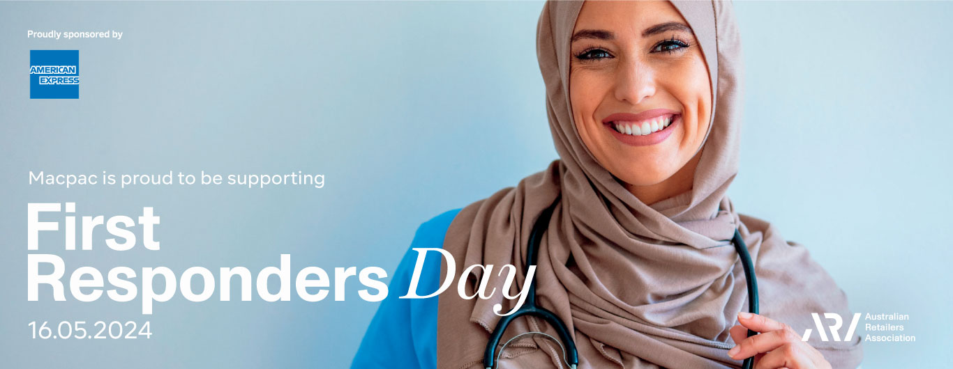 Macpac is proud to be supporting First Responders Day 30.06.2022