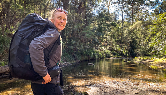 Caro Ryan on the Rhyolite Pack