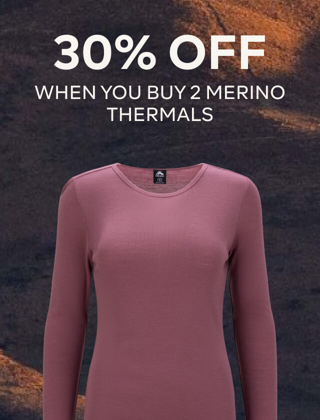 30% OFF WHEN YOU BUY 2 OR MORE MERINO THERMALS