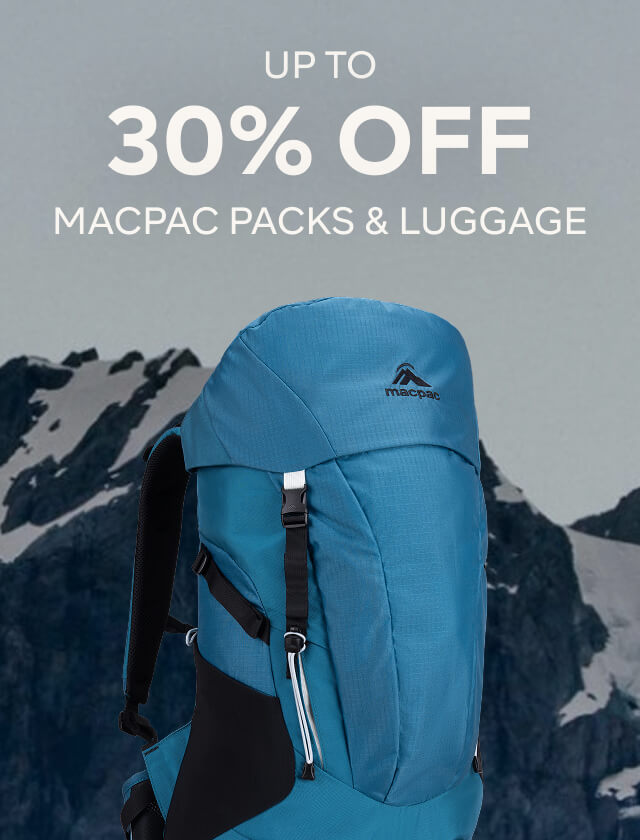 UP TO 30% OFF MACPAC PACKS & LUGGAGE