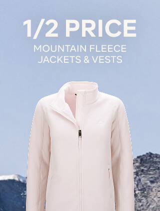 1/2 PRICE MOUNTAIN FLEEVE JACKETS & VESTS