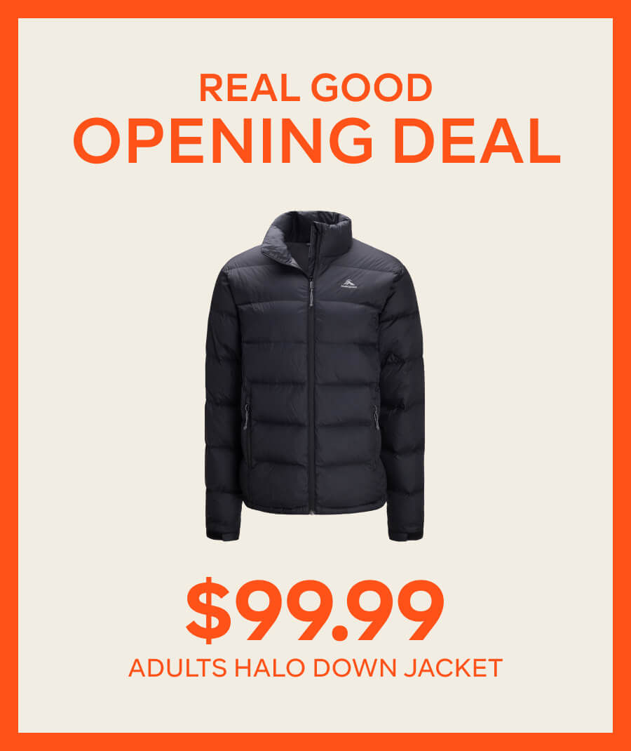 Opening Deals: $99.99 Adults Halo Down Jacket, 50% OFF GEOTHERMALS, 50% OFF INSULATED JACKETS & VESTS, $50 Adults TUI FLEECE PULLOVERS
