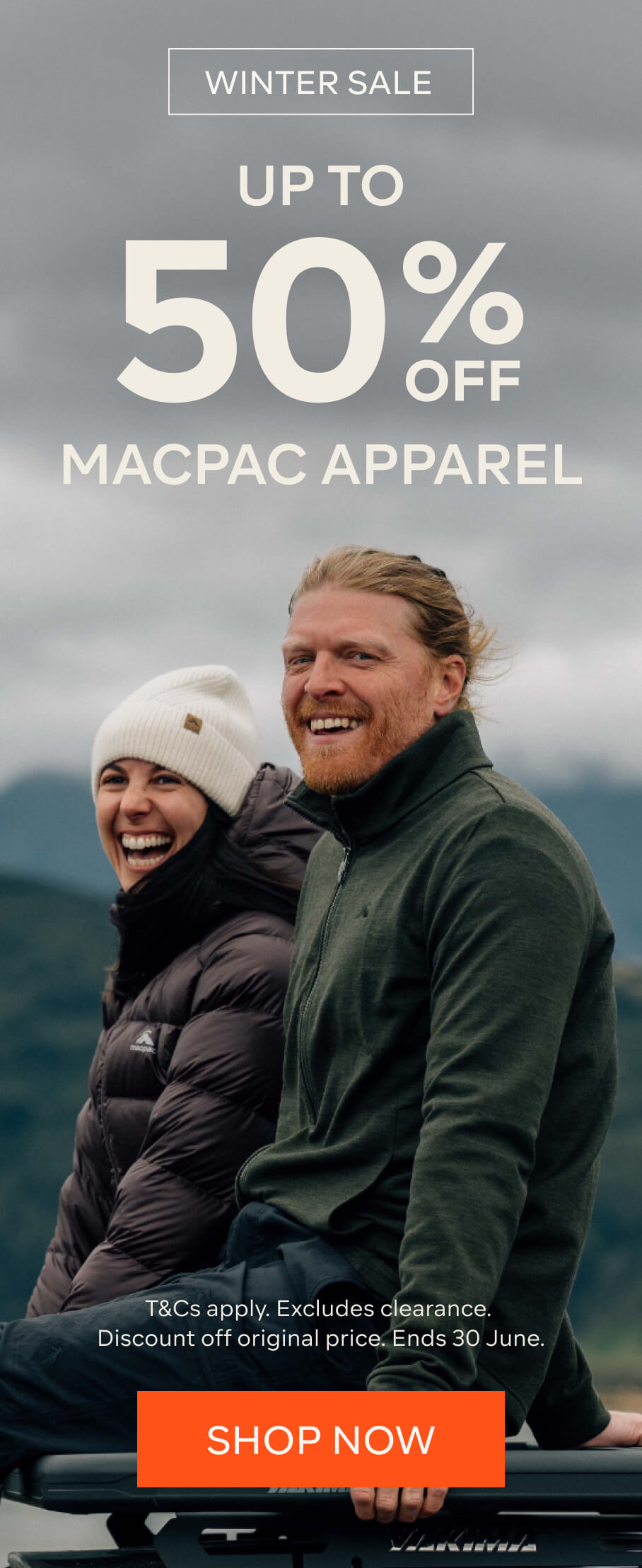 UP TO 50% OFF MACPAC APPAREL